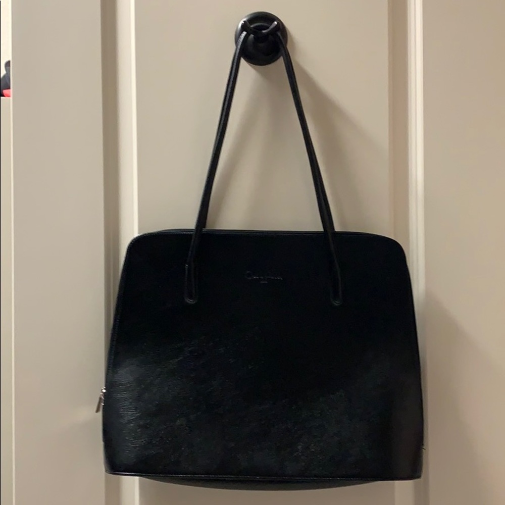 Cleo & Patek Paris genuine leather bag black